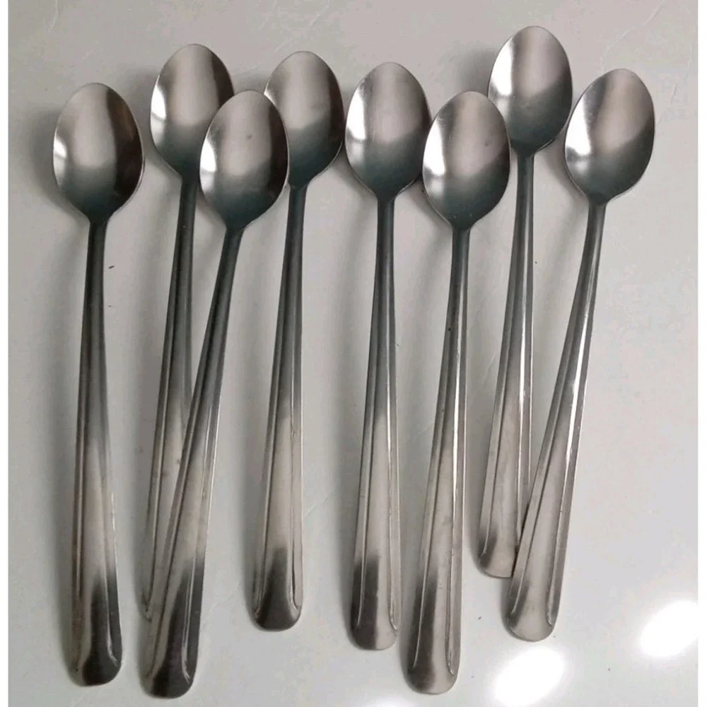 Set of 8 Stainless Steel Long Handle Ice Tea Spoons Coffee Stirring Spoons‎